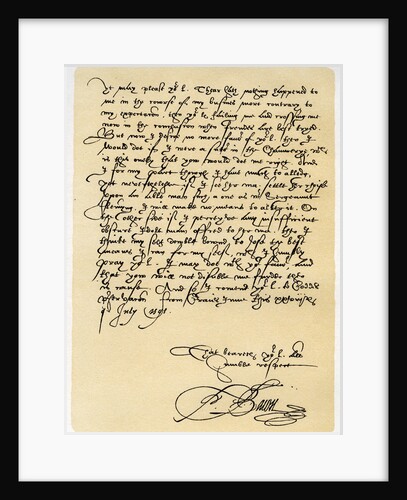Letter from Francis Bacon to Sir John Puckering by Sir Francis Bacon