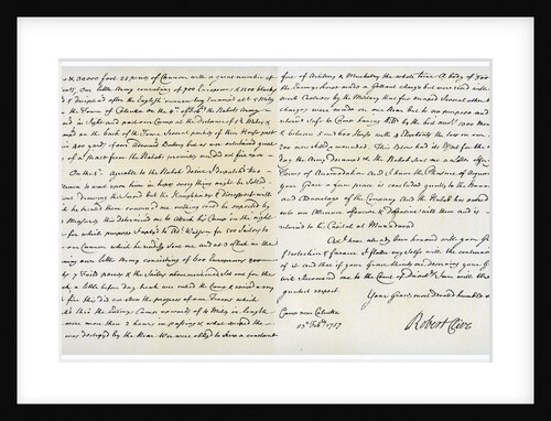 Letter from Robert Clive to Thomas Pelham-Holles by Robert Clive