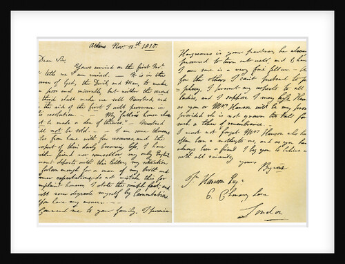 Letter from Lord Byron to John Hanson by Lord Byron