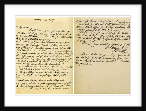Letter from Shelley to Amelia Curran, 5th August 1819 by Shelley