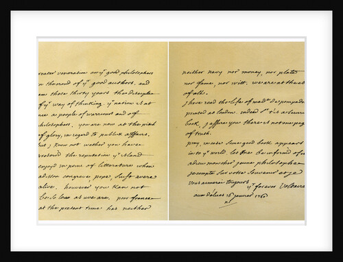 Letter from Francois Marie Arouet de Voltaire to George Keat by Voltaire