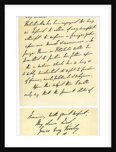 Letter from John Russell to Edward Maltby, Bishop of Durham, 4th November 1850 by Lord John Russell