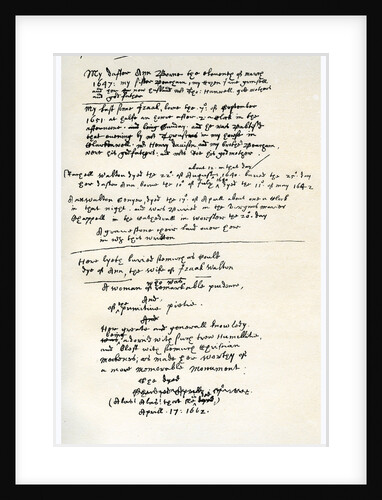 Notes made by Izaak Walton by Izaak Walton