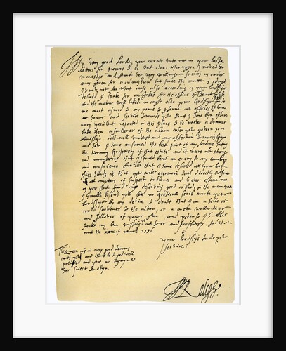 Letter from Sir Walter Raleigh to Robert Dudley, Earl of Leicester by Sir Walter Raleigh