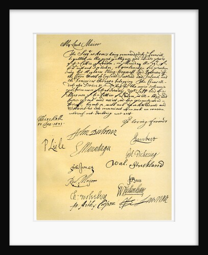 Letter to the Lord Mayor of London by Edward Montagu
