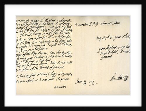 Letter from Robert Harley, Earl of Oxford, to the future King George I by Robert Harley