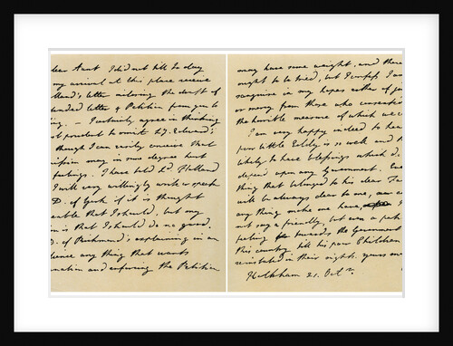 Letter from Charles James Fox to his Aunt Emily by Charles James Fox