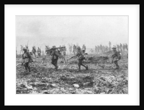 Canadian troops in no man's land, Vimy, France, First World War by Anonymous