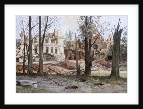 'The Ruins of a House, Soupir', First World War, April 1917 by Francois Flameng