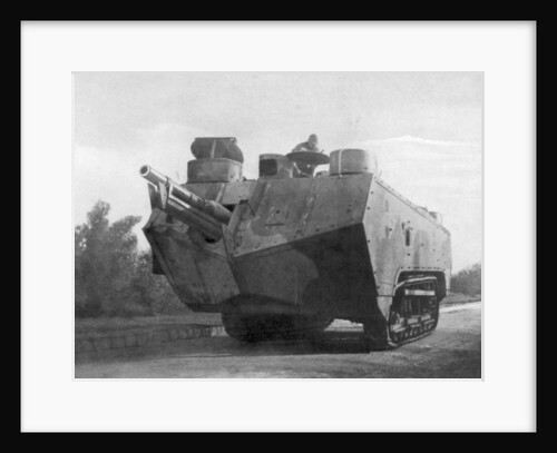 Mobile artillery piece, Moronvilliers, France, First World War by Anonymous