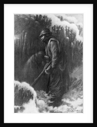 'Sentry duty at a Small Post', First World War, January 1917 by Eugene Zigliara