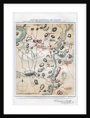 Map of Antietam, Sharpsburg and Vicinity, Maryland by Rae Smith