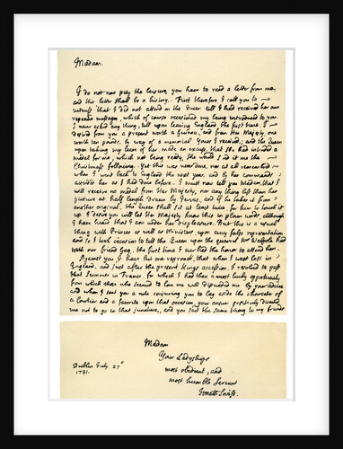 Letter from Jonathan Swift to Henrietta Howard by Jonathan Swift
