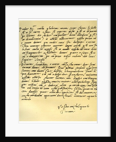 Letter from Michelangelo Buonarroti to his father, June 1508 by Michelangelo Buonarroti