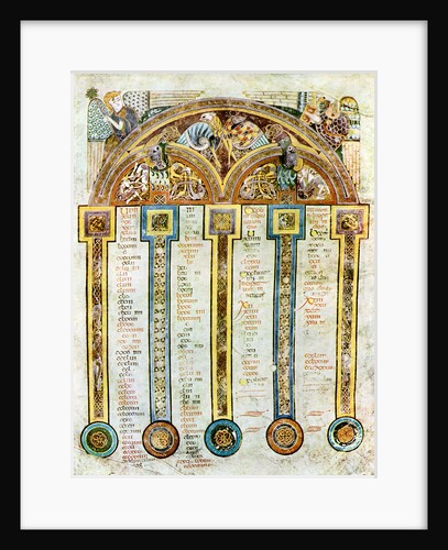 A Page of The Eusebian Canons, c800 AD by Anonymous