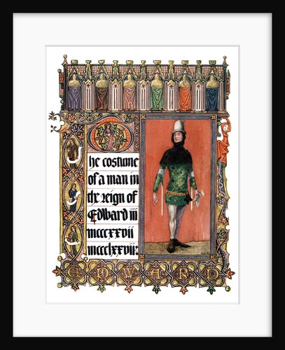 The costume of a man in the reign of Edward III by Anonymous