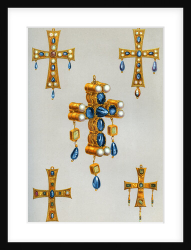 Gold crosses of a king of the Goths by Franz Kellerhoven