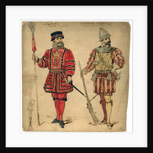 Beefeater and Spanish soldier by Lucien Besche