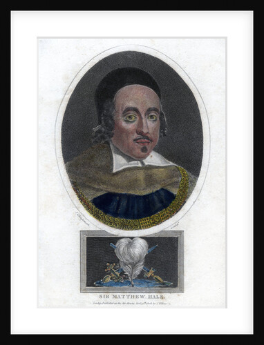 Sir Matthew Hale, 17th century Lord Chief Justice of England by J Chapman