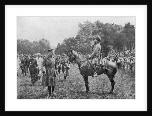 Lord Kitchener inspecting Algerian troops, France, World War I by Anonymous