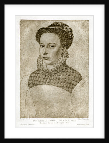 Marguerite de Navarre, queen consort of King Henry II of Navarre by Dujardin
