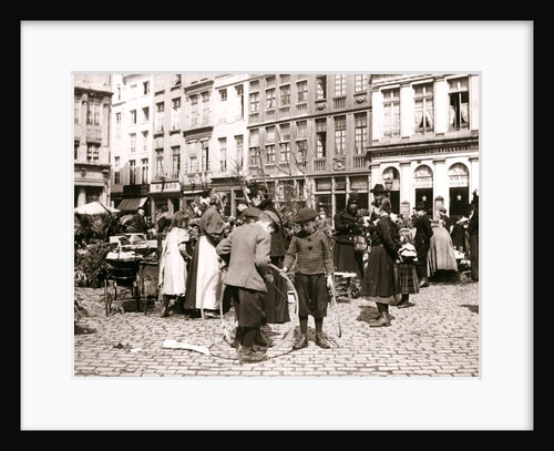 Boys with hoops at a market, Rotterdam by James Batkin