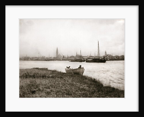 Rowing boat by a canal, Rotterdam by James Batkin