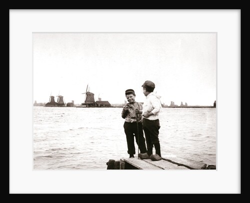 Boys by a canal, Laandam, Netherlands by James Batkin