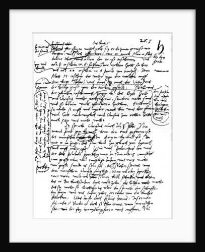 Facsimile of Martin Luther's handwriting by Anonymous