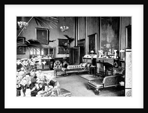 The Red Drawing Room in the Speaker's House, Palace of Westminster, London by Anonymous