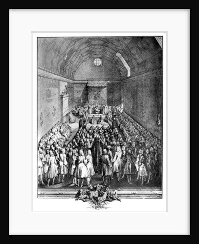 Interior of the House of Lords, Westminster, in 1742 by John Pine
