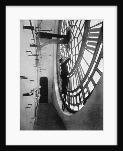 Inside the clock face of Big Ben, Palace of Westminster, London by Anonymous