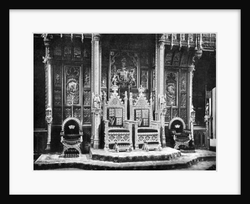 The Royal Throne, House of Lords, Westminster by John Benjamin Stone