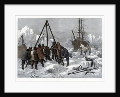 Arctic Life, Cutting a Way Out of the Ice from Winter Quarters by W Palmer