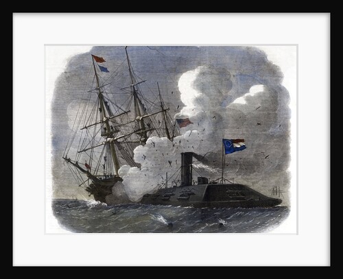 The Civil War in America - Naval Engagement in Hampton Roads... by Anonymous