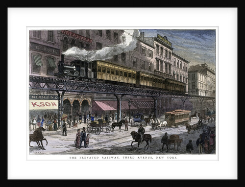 The Elevated Railway, Third Avenue, New York by Anonymous