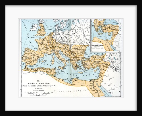 Map of the Roman Empire, 2nd century AD by Anonymous
