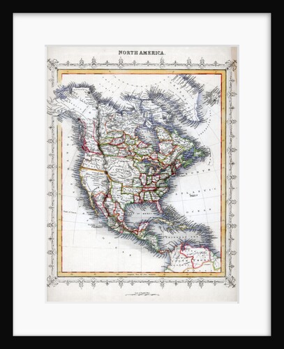 Map of North America by Anonymous