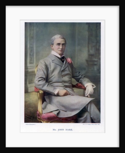 Sir John Hare, English actor and manager of the Garrick Theatre by W&D Downey