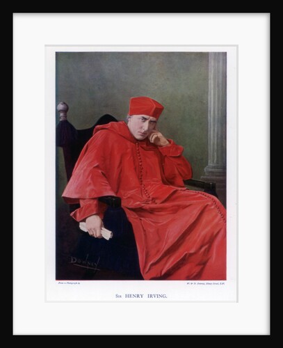 Sir Henry Irving, famous British stage actor of the Victorian era by W&D Downey