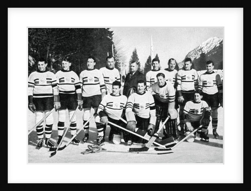 Great Britain ice hockey team, Winter Olympic Games, Garmisch-Partenkirchen, Germany by Anonymous