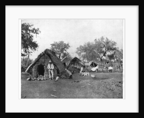 Straw cottages, Salamanca, Mexico by John L Stoddard