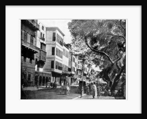 The Ezbekiyeh and Street Scene, Cairo, Egypt by John L Stoddard