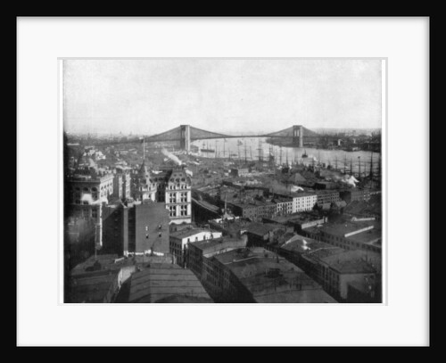 New York and the Brooklyn Bridge by John L Stoddard