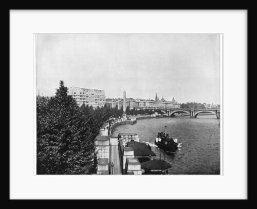 The Thames Embankment and Cleopatra's Needle, London by John L Stoddard