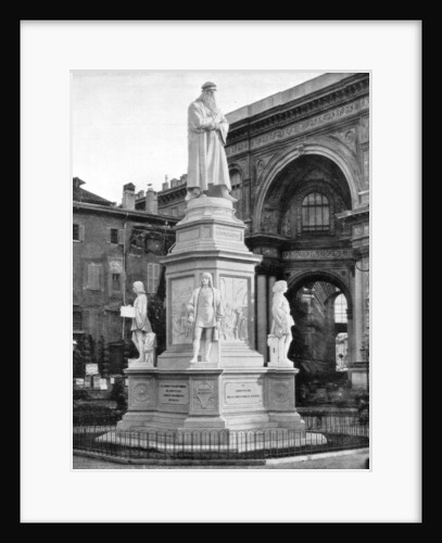 Statue of Leonardo da Vinci, Milan, Italy by John L Stoddard