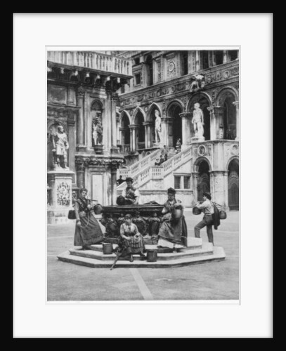 Courtyard of the Ducal Palace, Venice by John L Stoddard