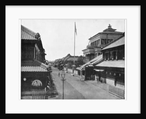 Street in Tokyo, Japan by John L Stoddard