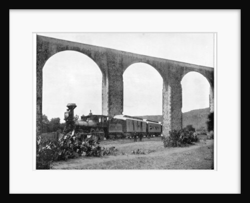 Aqueduct near Queretaro, Mexico by John L Stoddard