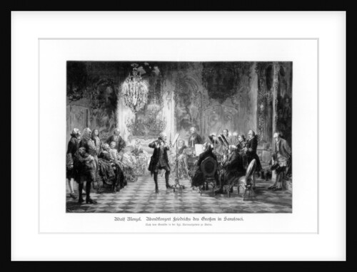 Fredrick Great Concert At Sanssouci by Adolph Menzel